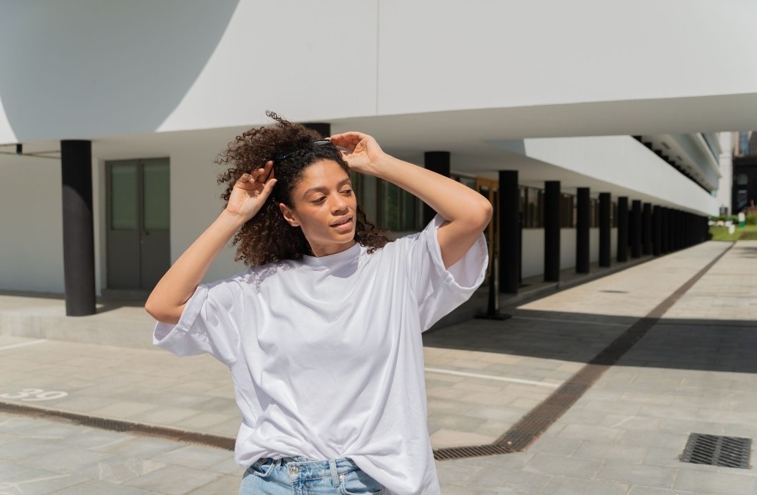 Oversized T-shirt proportions for a garment size chart