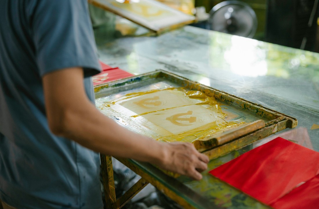 Distressed artwork and fabric show through checked at print size