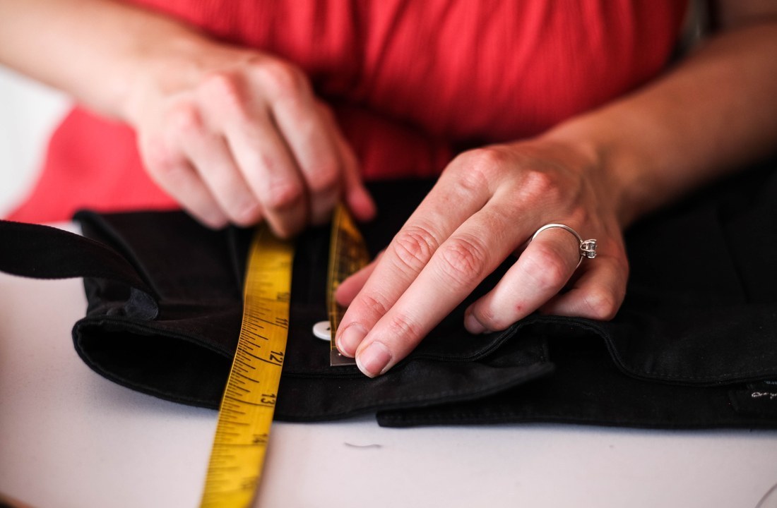Apparel sample measurements checked during product review