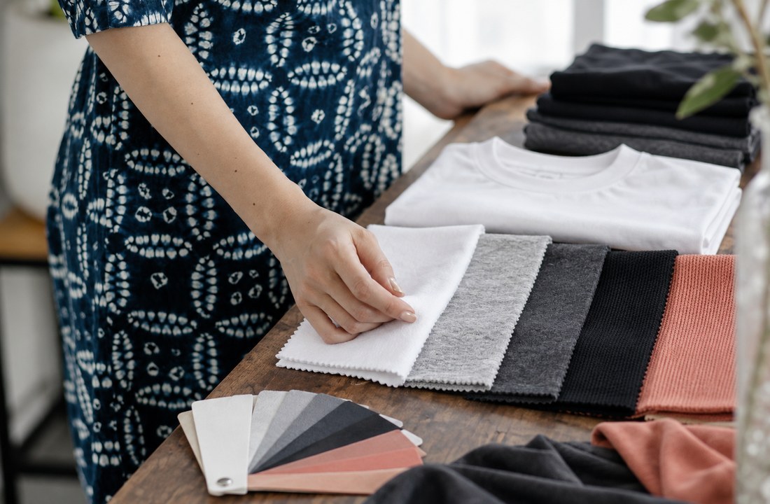 Cotton fabric and garment colors compared before DTG printing