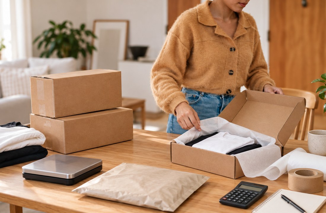 Apparel packaging and shipping costs prepared for margin planning