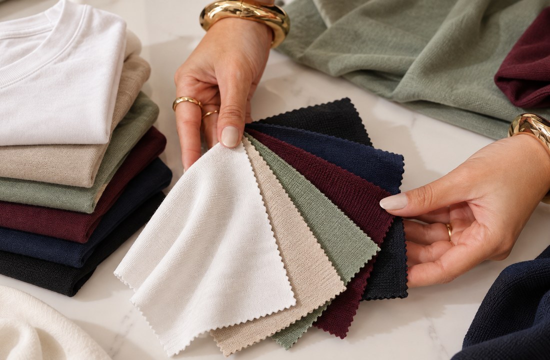 Cotton jersey weights and colors compared for wholesale T-shirts