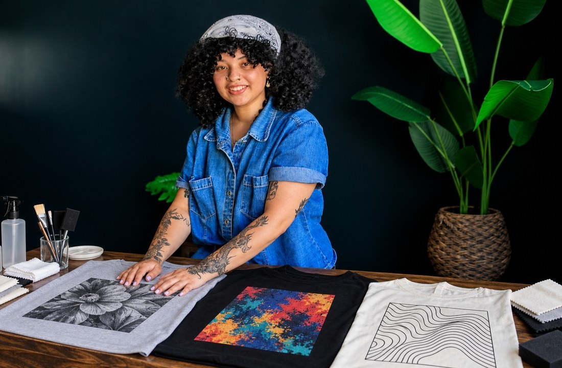 Print compatibility tested across three T-shirt blanks