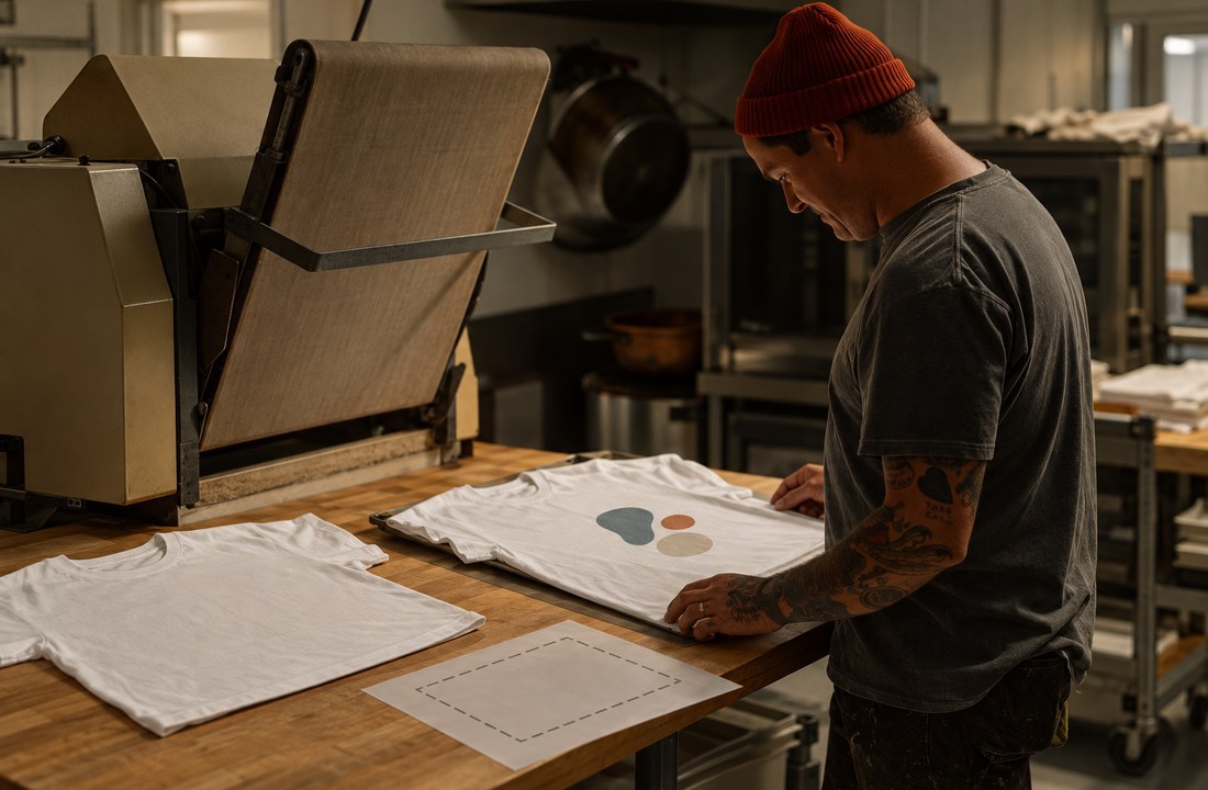 Print process verified on an exact T-shirt sample