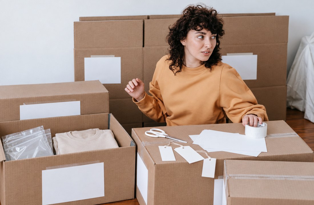 Blank tags packaging and garment inventory prepared separately