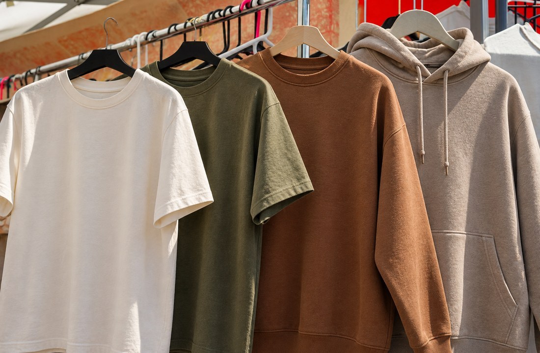 Narrow T-shirt sweatshirt and hoodie assortment