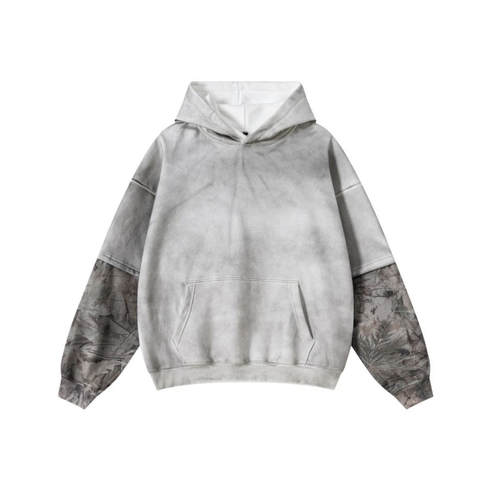 340GSM Men’s Faux-Two-Piece Heat-Transfer Desert Camo Panel Hoodie product preview
