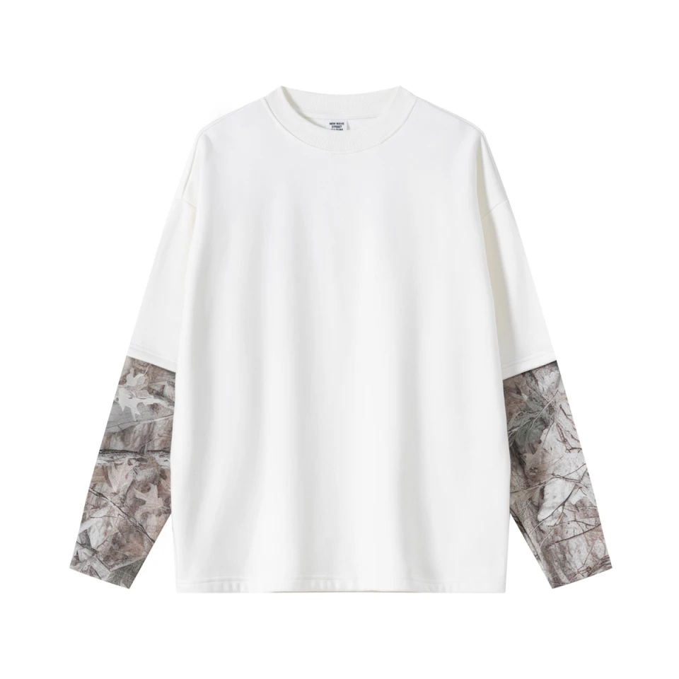 340GSM Men’s Heat Transfer Desert Camouflage Layered Look Long-Sleeve product preview