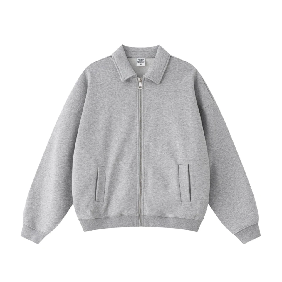 445GSM Unisex Heavyweight Zip-Up Collared Sweatshirt product preview