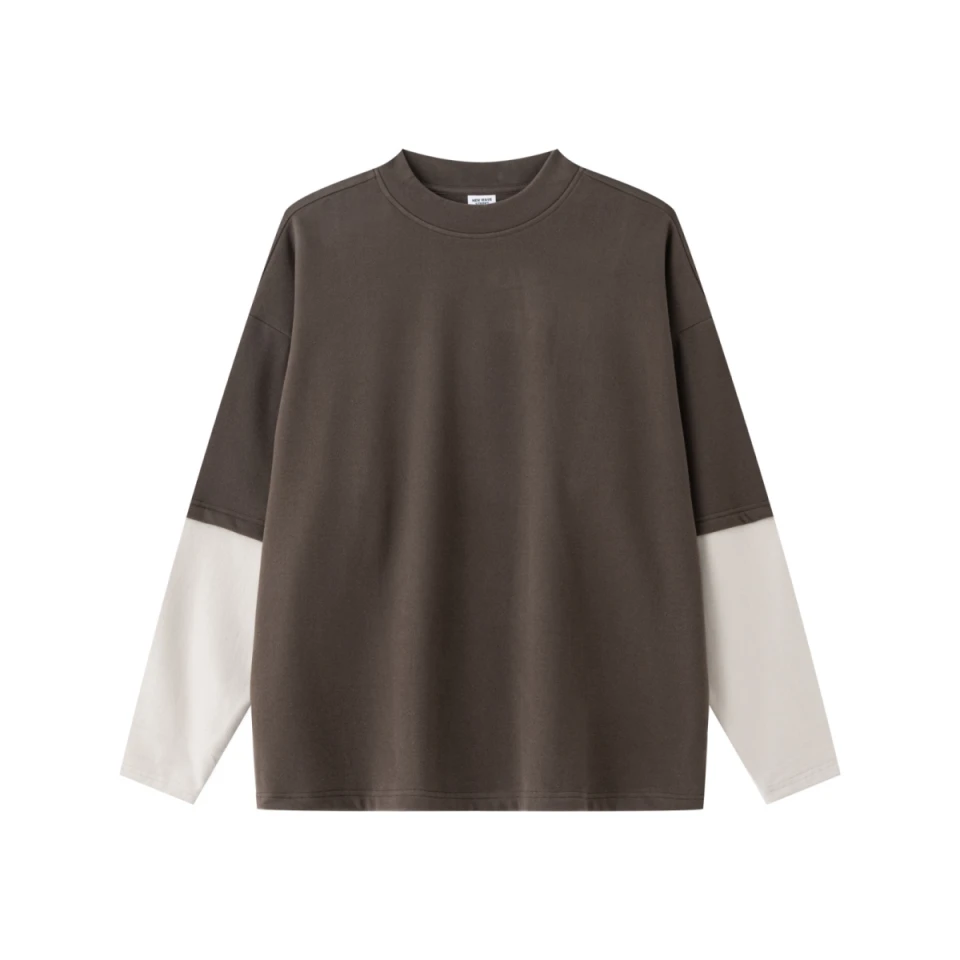 320GSM Unisex Faux Layered Solid Color Base Layer Long-Sleeve product preview