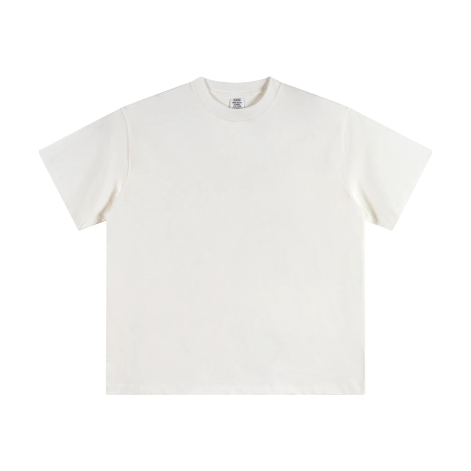 345GSM Women's Heavyweight Double-Yarn High-Crew-Neck T-Shirt product preview