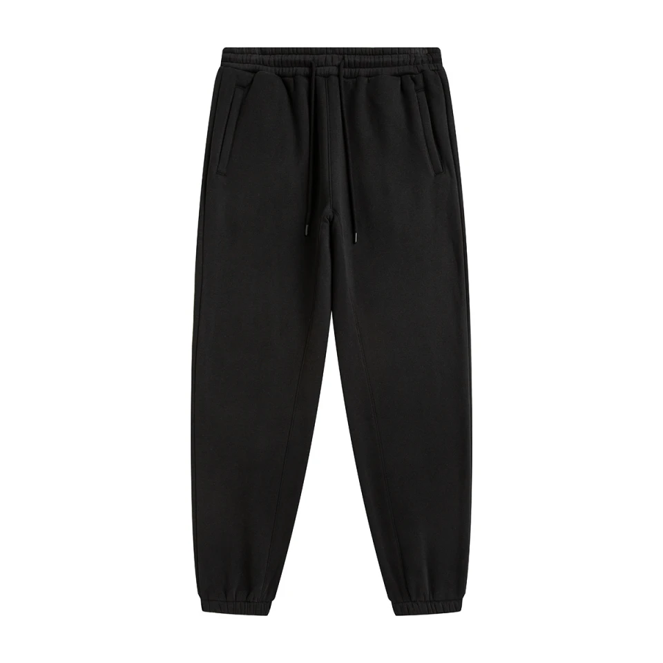 345GSM Unisex Fleece-Lined Clean Solid Drawstring Jogger Sweatpants product preview