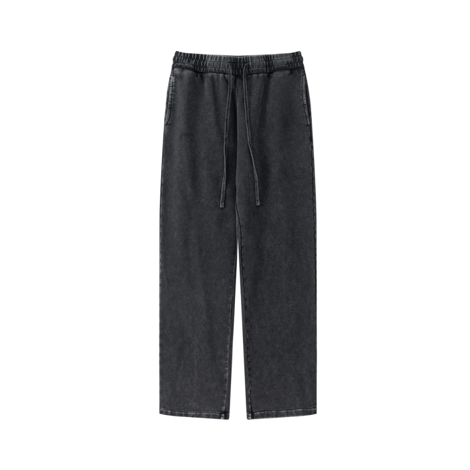 380GSM Men's Vintage-Wash Loose-Fit Straight-Leg Terry Sweatpants product preview