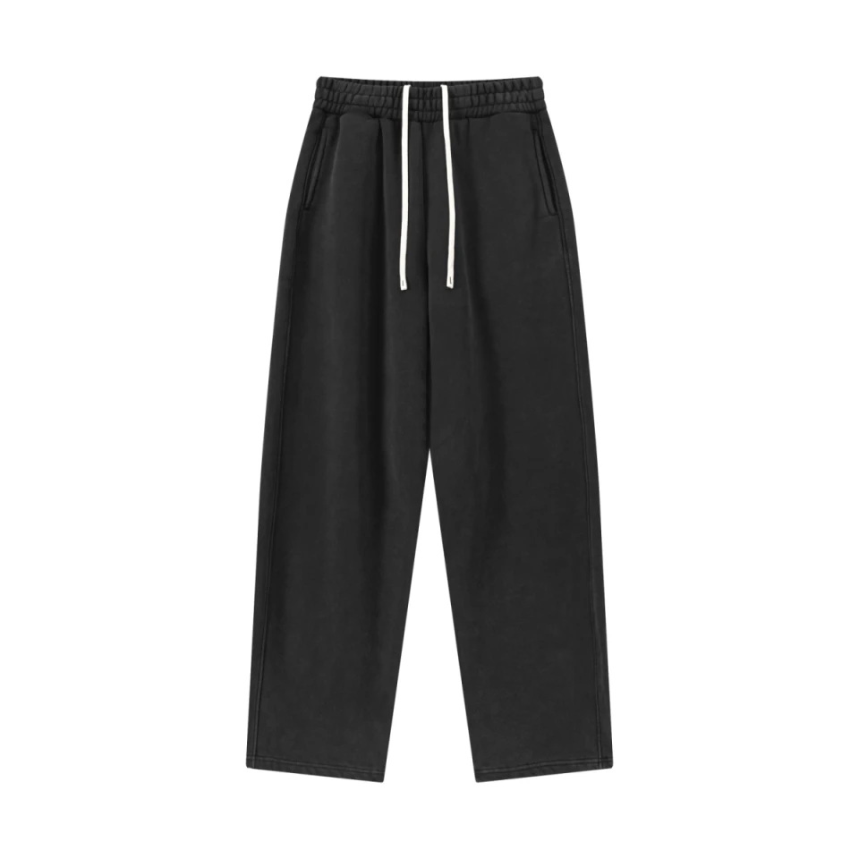 400GSM Men’s Vintage-Wash Scythe-Cut Barrel Pants product preview