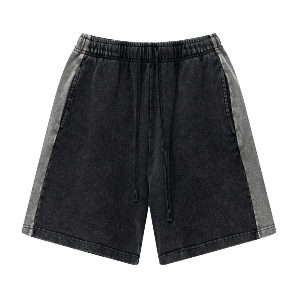 370GSM Unisex Heavyweight Contrast Snow-Washed Shorts product preview