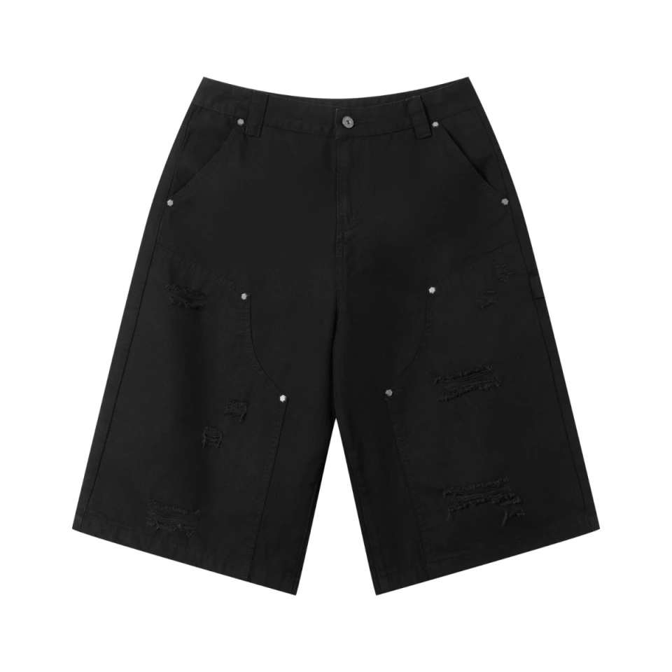 310GSM Heavyweight Cotton Enzyme Washed Distressed Workwear Pants product preview