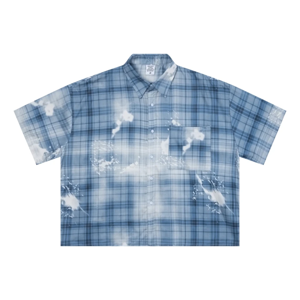 200GSM Tencel Twill Plaid Print Boxy Workwear Shirt product preview