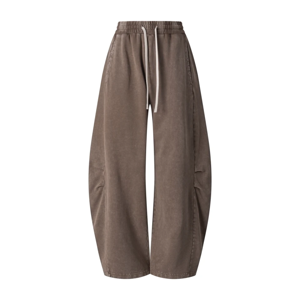 320GSM Heavyweight Cotton Slub Snow Wash Curved Leg Pants product preview