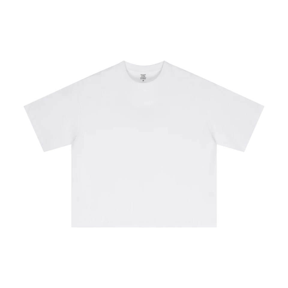 230GSM Men's Combed Cotton Plain Knit Boxy T-Shirt product preview