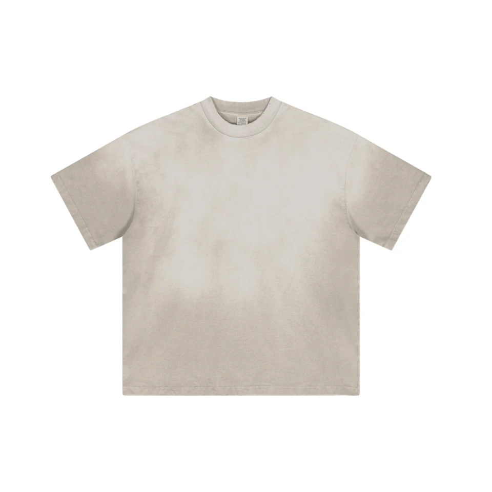 250GSM Men's Distressed Raw-Edge Vintage-Wash Boxy T-Shirt product preview