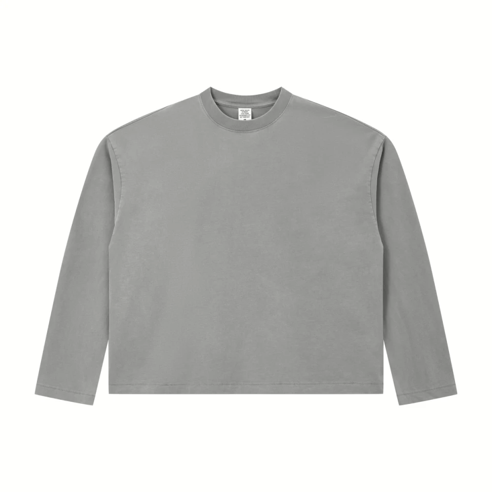275GSM Men's Vintage Snow-Wash Boxy Long-Sleeve T-Shirt product preview