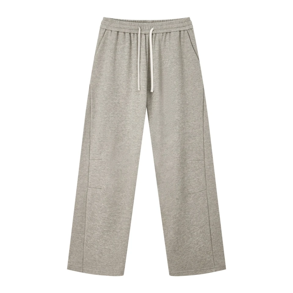 320GSM Men's Old Money Textured Curved-Seam Straight-Leg Pants product preview