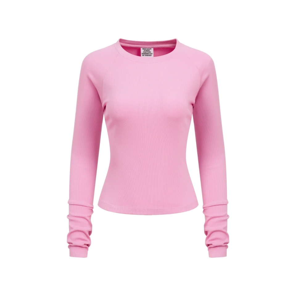 275GSM Women’s Slim-Fit Raglan Pigment-Wash Long-Sleeve product preview
