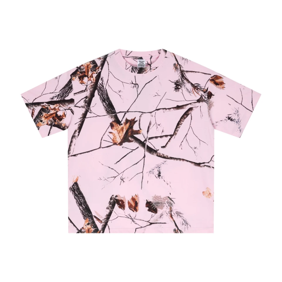 240GSM Unisex Relaxed Fit Tree Leaf Heat-Transfer T-shirt product preview