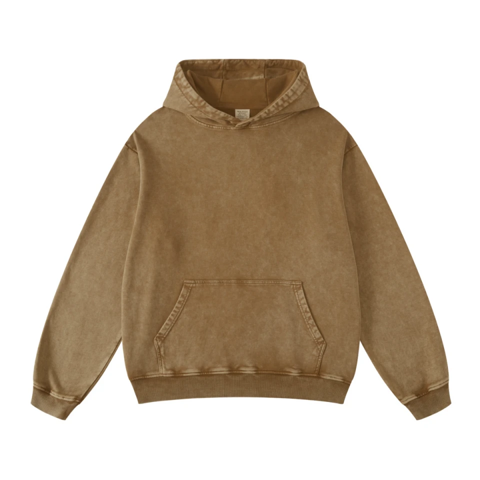 420GSM Women's Heavyweight Snow-Wash Oversized Pullover Hoodie product preview