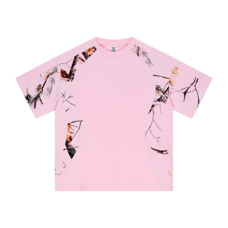 240GSM Men’s Heat-Transfer Branch Print Structured Panel T-shirt product preview