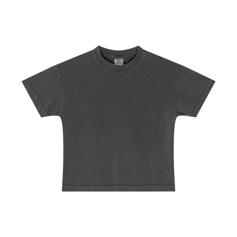 230GSM Women’s Fried-Color Snow-Wash Milan Double-Yarn T-shirt product preview