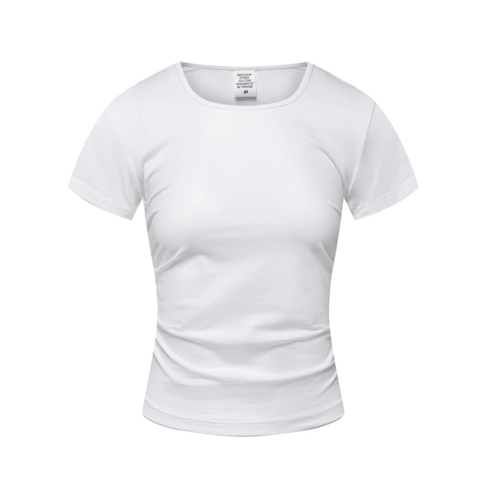 150GSM Women’s U-Neck Cropped Square Neck T-shirt product preview