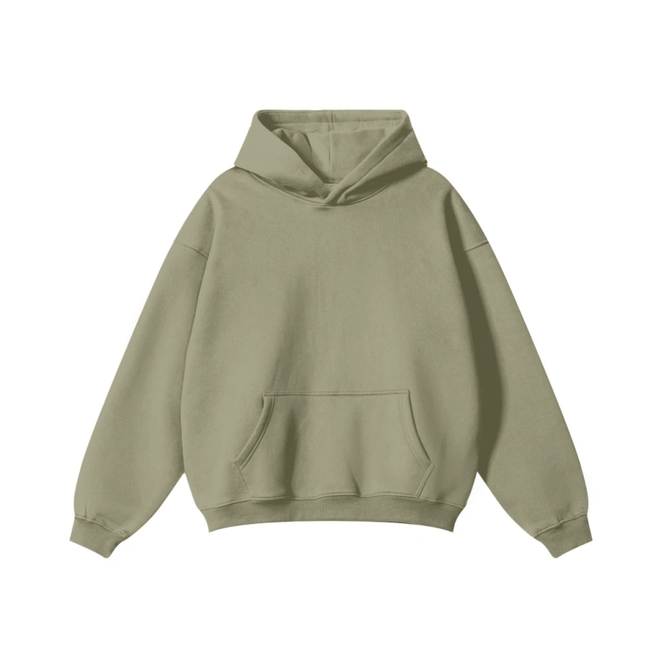 345GSM Men's Solid Color Pullover Hoodie product preview