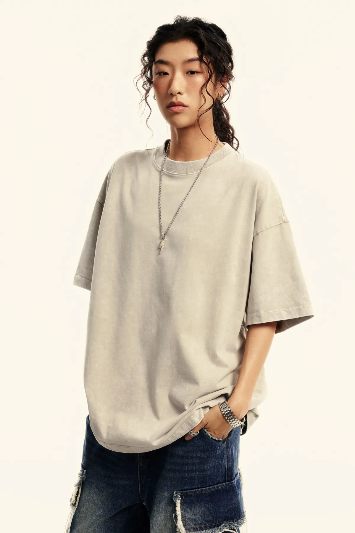Unisex Casual Tight Neck T-Shirt - Thumbnail Image
