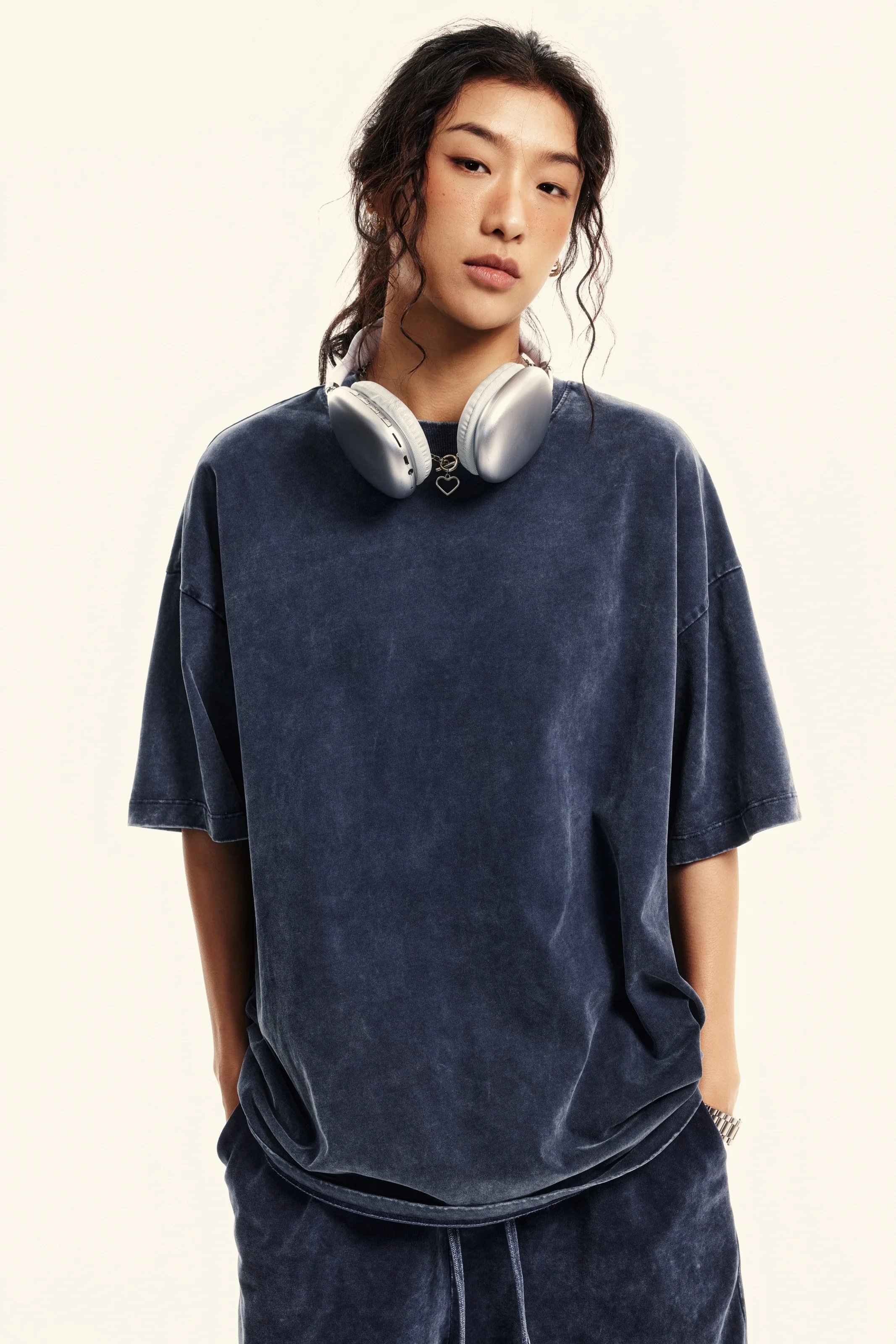 Unisex Casual Tight Neck T-Shirt - Thumbnail Image