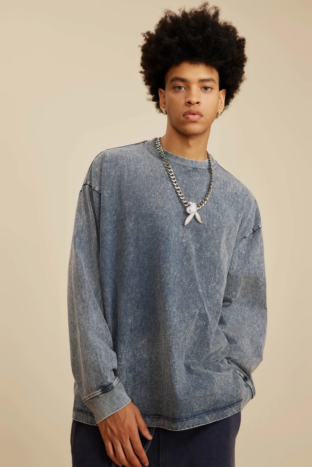 Unisex Long Sleeve Cotton T-Shirt - Thumbnail Image