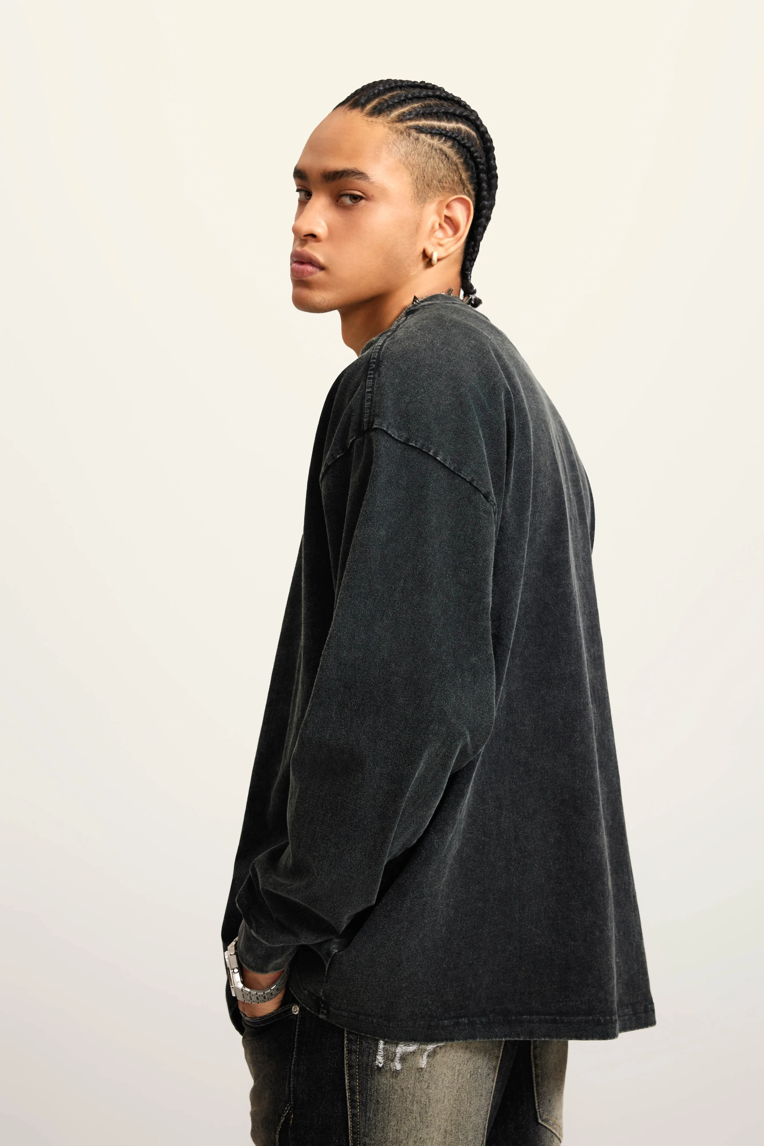 Unisex Long Sleeve Cotton T-Shirt - Thumbnail Image