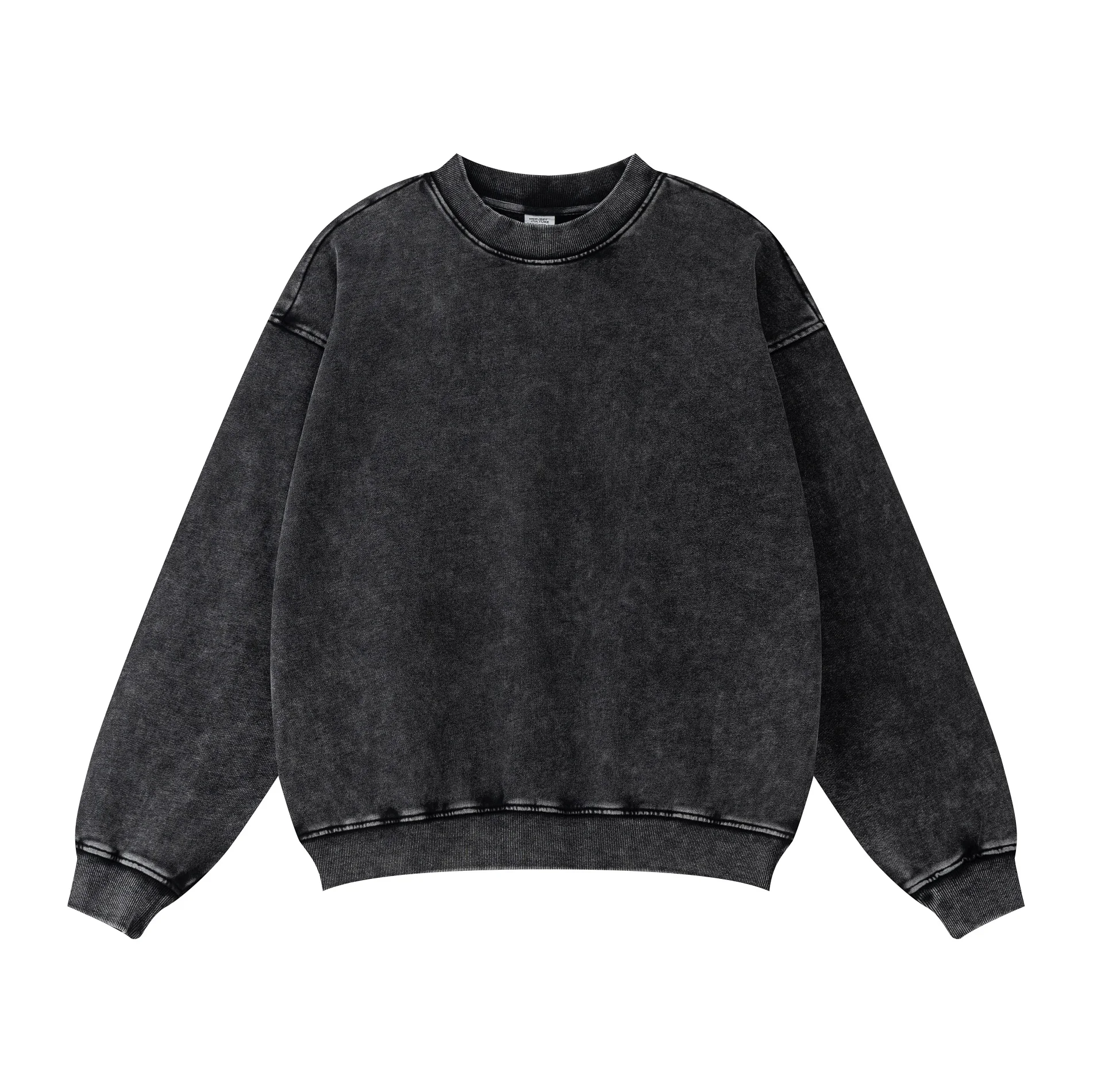 380GSM Unisex Black Long Sleeve Tee - Thumbnail Image