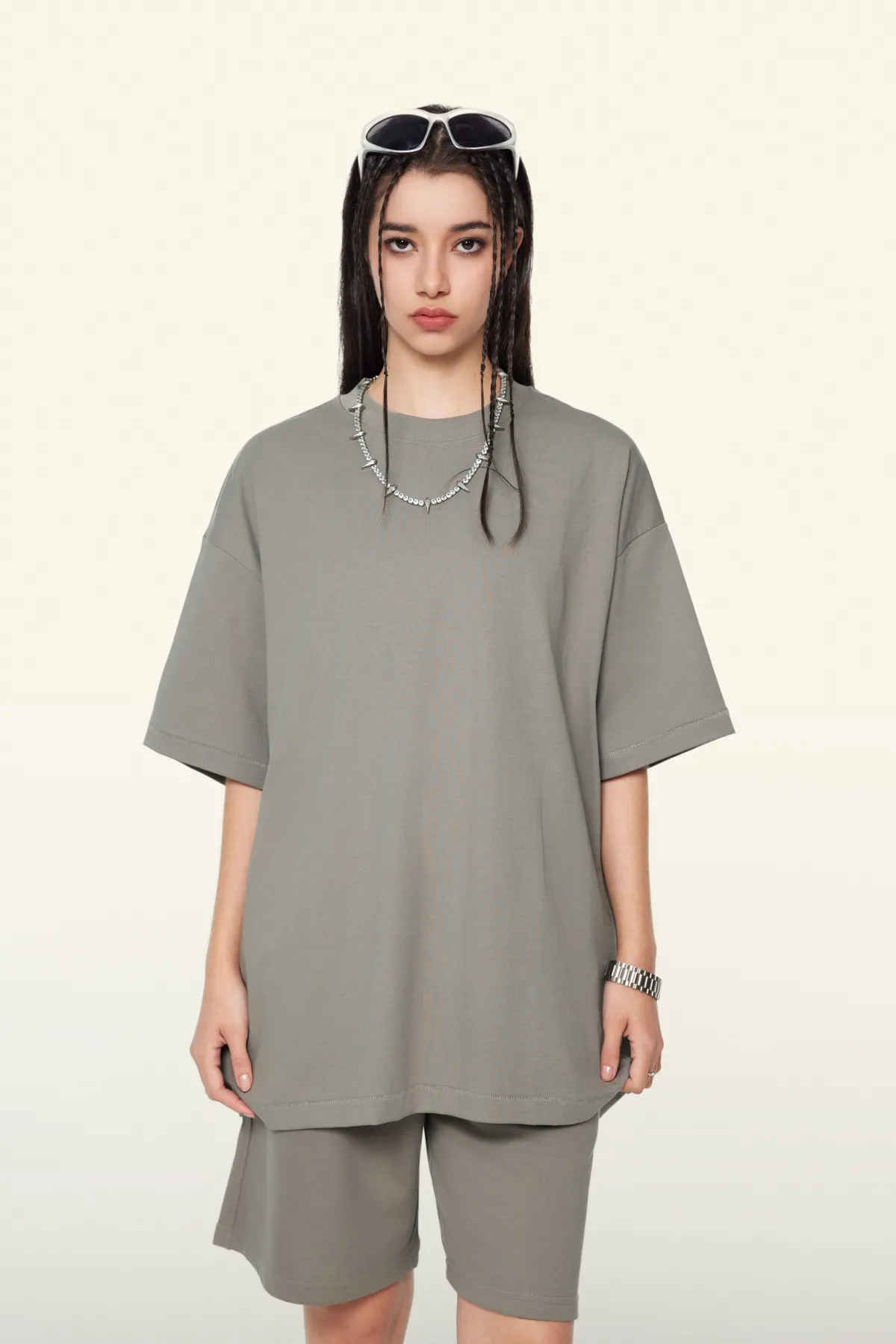 Women’s Eco-Chic Comfort Long Crew Neck T-Shirt - Thumbnail Image