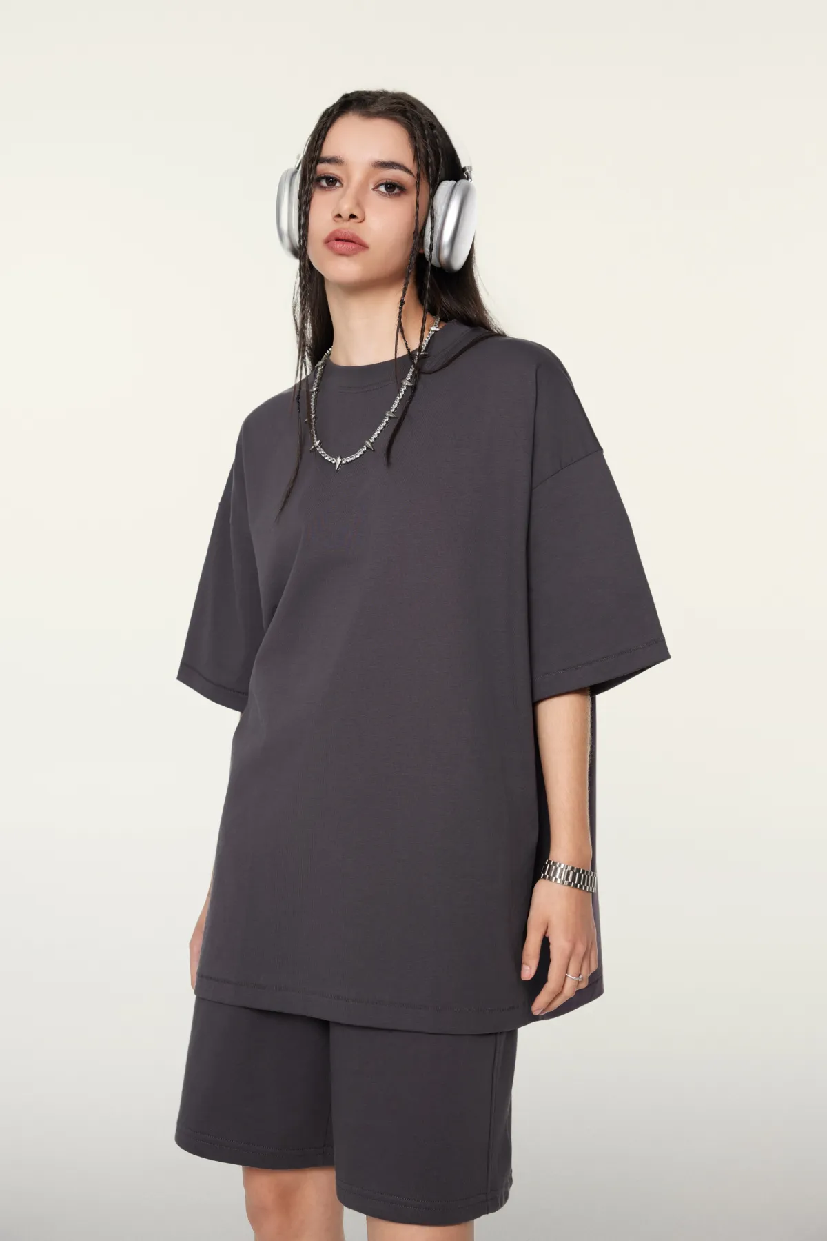 Women’s Eco-Chic Comfort Long Crew Neck T-Shirt - Thumbnail Image