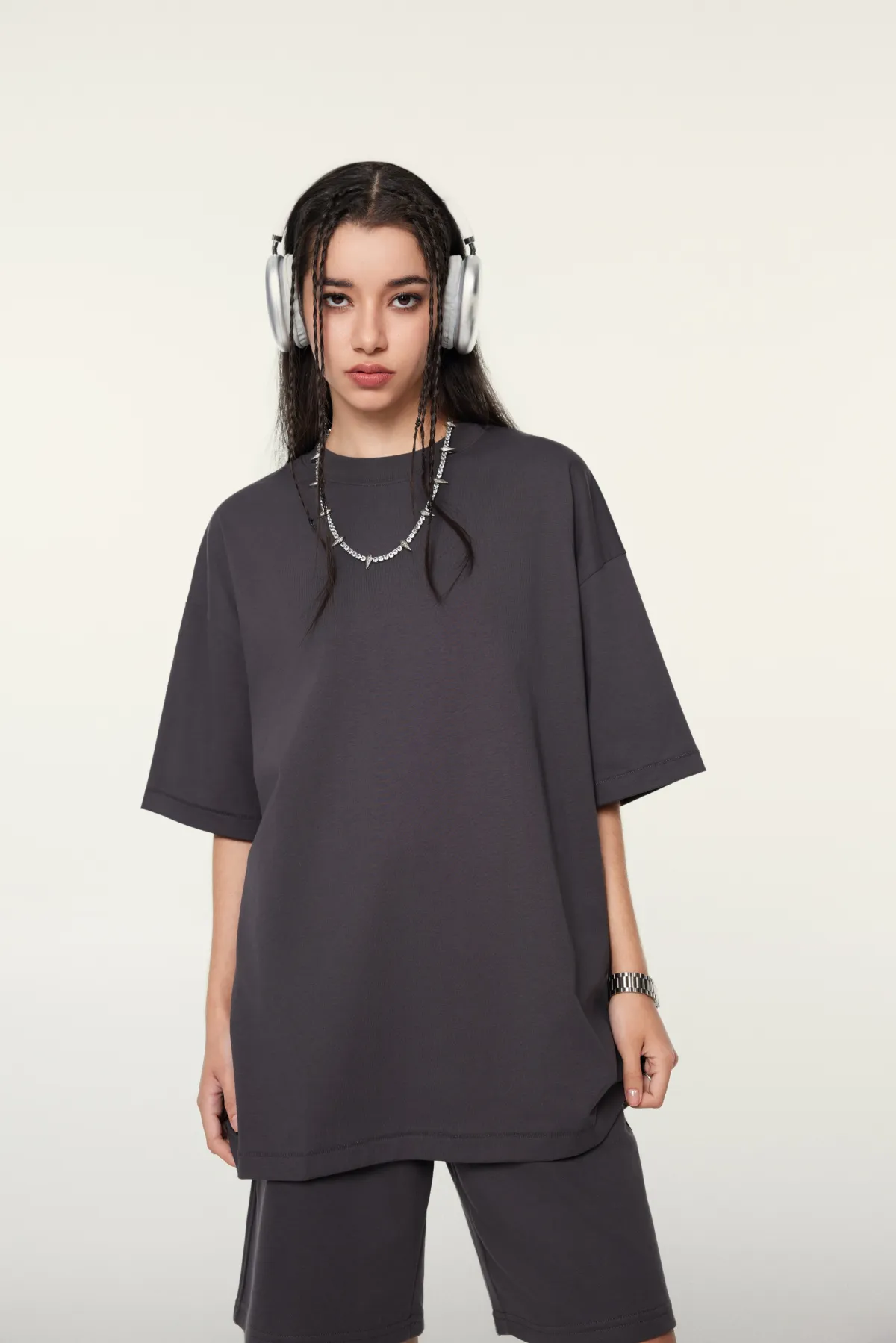 Women’s Eco-Chic Comfort Long Crew Neck T-Shirt - Thumbnail Image