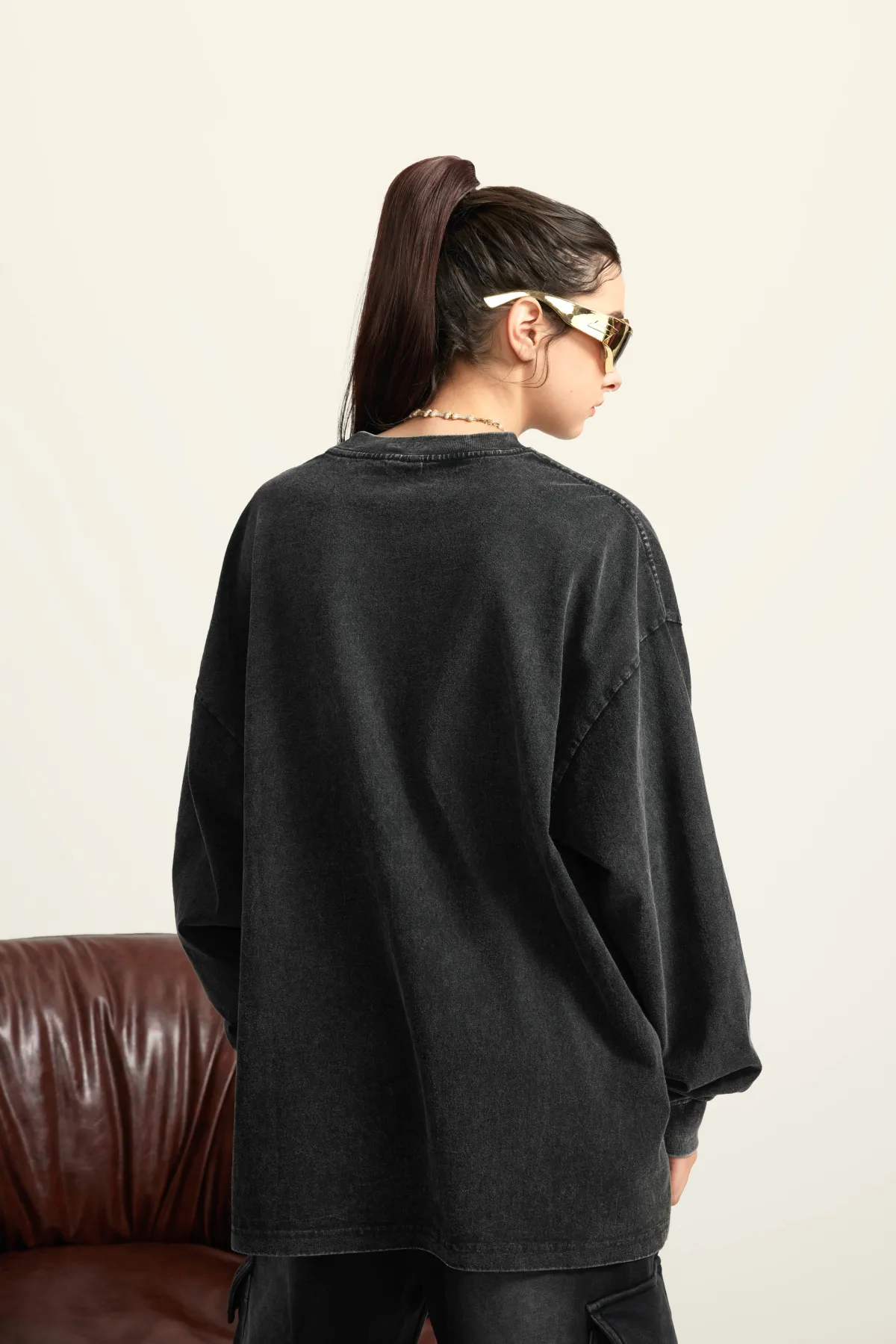 Women’s Versatile Vintage Long Sleeve Tee  - Thumbnail Image