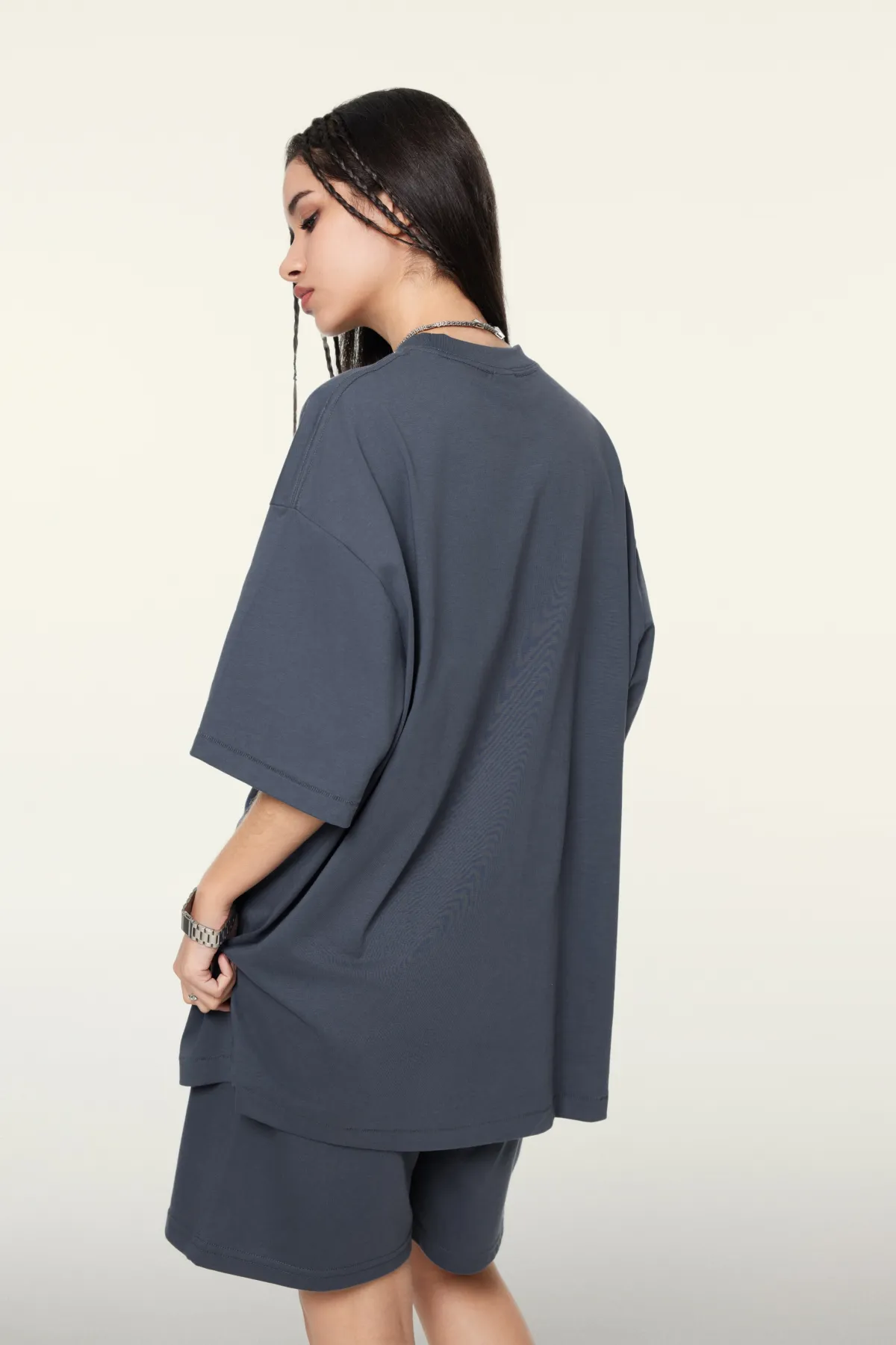 Women’s Eco-Chic Comfort Long Crew Neck T-Shirt - Thumbnail Image