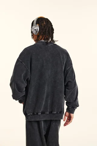 380GSM Unisex Black Long Sleeve Tee - Thumbnail Image