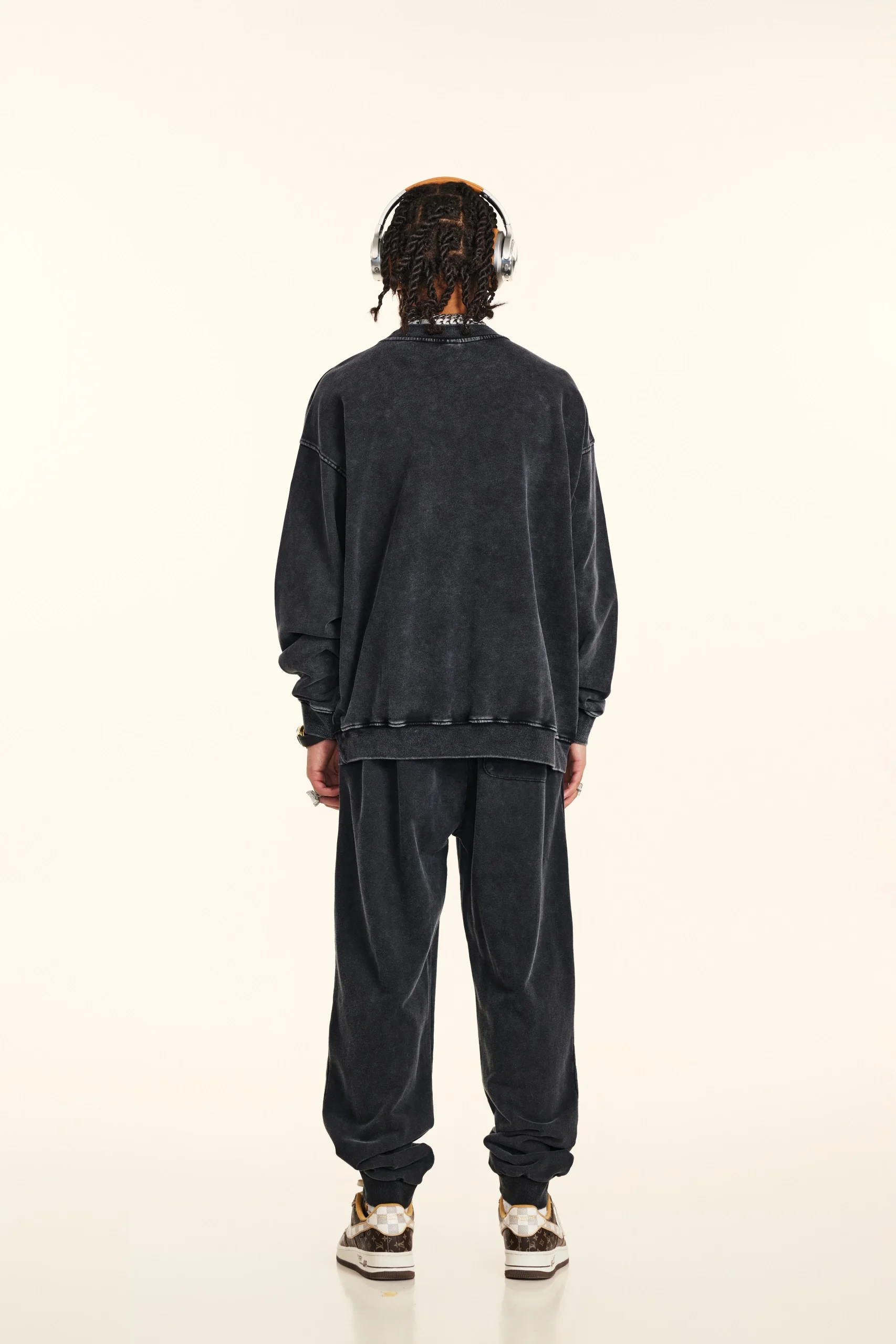 380GSM Unisex Black Long Sleeve Tee - Thumbnail Image